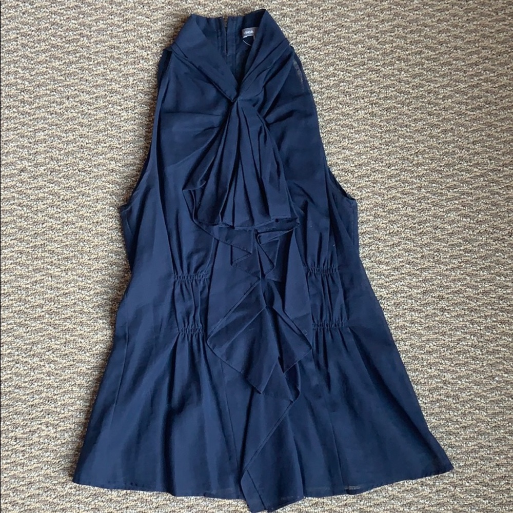 Vince Navy Sleeveless Blouse Size 2
